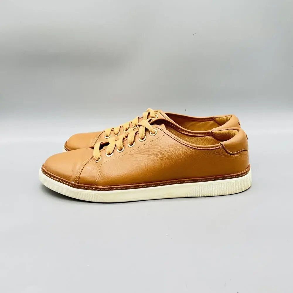Vionic Shoes Womens 9 Brown Leather Leah Lace Up Walking Sneakers Comfort Casual